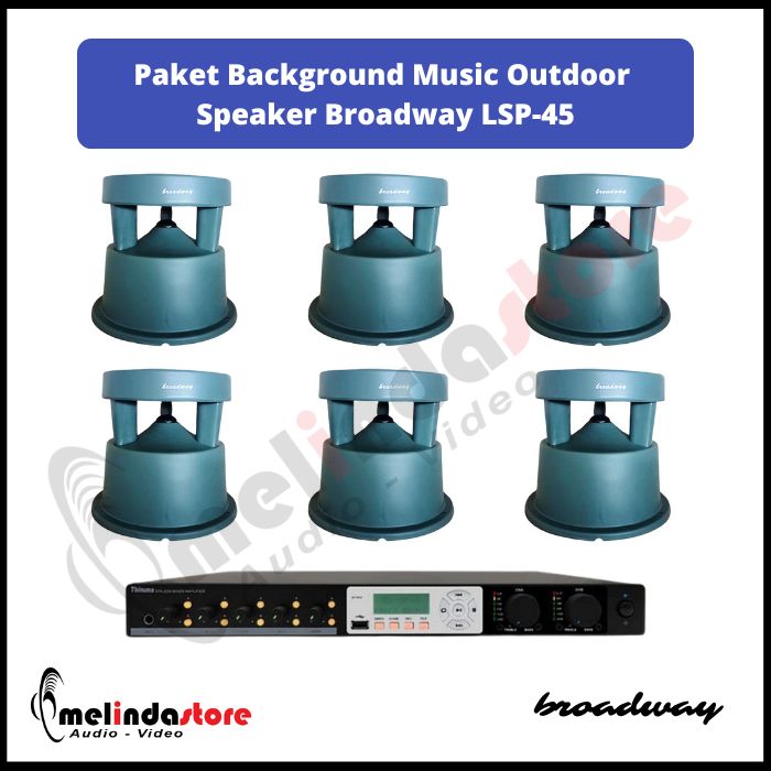 Paket Speaker Outdoor Taman Broadway LSP-45 | 6 Speaker